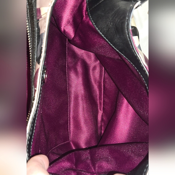 Coach Maggie Black and Purple Shoulder Bag - Picture 10 of 14